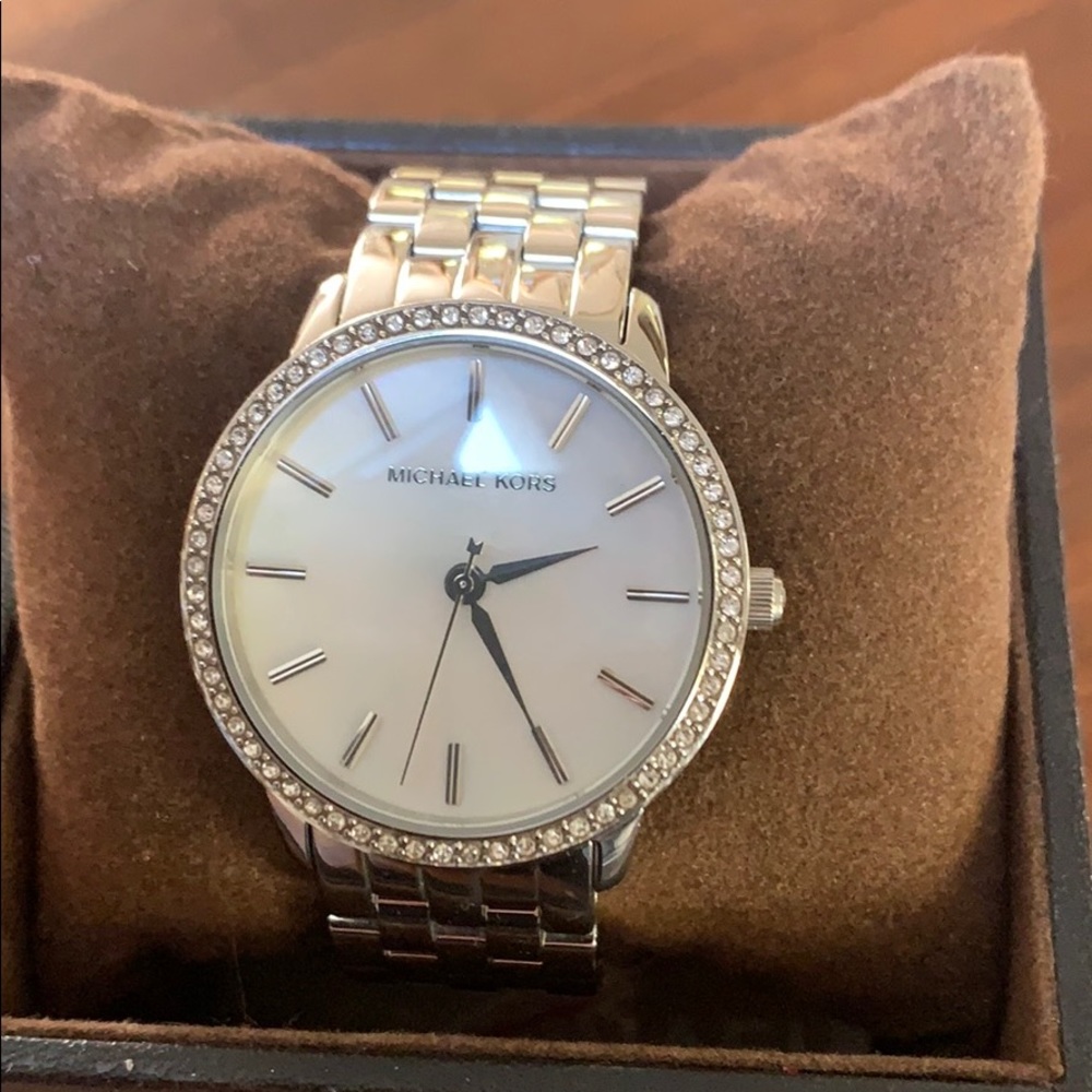 Michael Kors mother of pearl Crystal watch